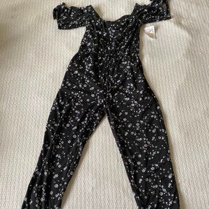 Womens Short Cap Sleeve V-Neck Long Pants Romper Jumpsuit